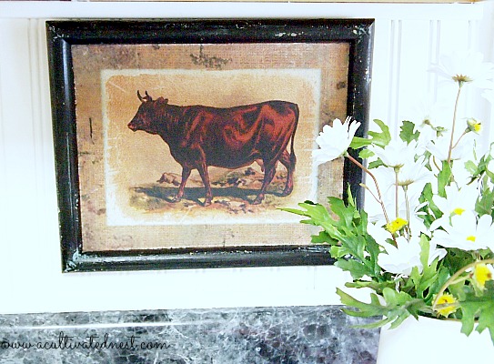 small cow painting