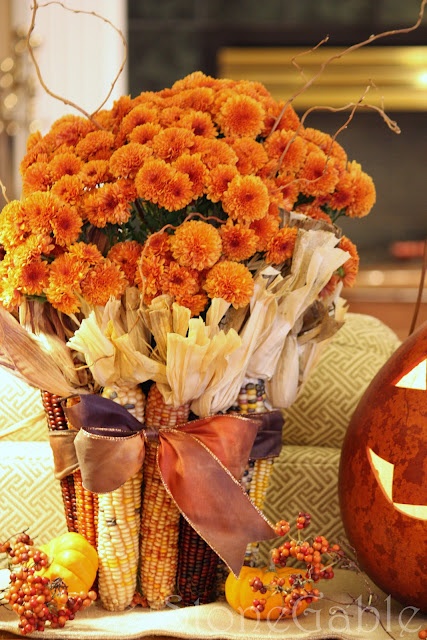 Fall Decorating with Mums- If you want an easy way to decorate your home for fall, you should get some mums! Check out these creative ideas for decorating with mums! | floral decoration, floral decor, easy ways to decorate your home for fall #decor #fall #autumn #flowers #mums #chrysanthemums #decorating #ACultivated Nest