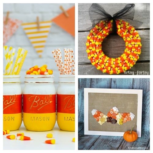 16 Candy Corn Inspired Fall Decorating Projects- The colors of candy corn just say fall don't they! Here are 6 candy corn inspired fall decorating projects to inspire you! | #HalloweenDecor #fallDecorating #craft #DIYs #ACultivatedNest