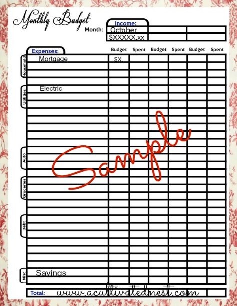 Free Monthly budget worksheet printable- Tracking your expenses is important in being a good manager of your family finances. Here's a free printable budget worksheet you can use.