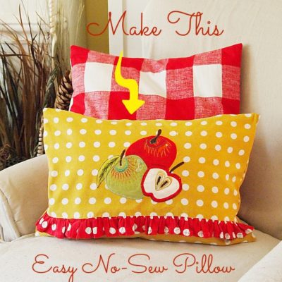 Easy No Sew Tea Towel Pillow