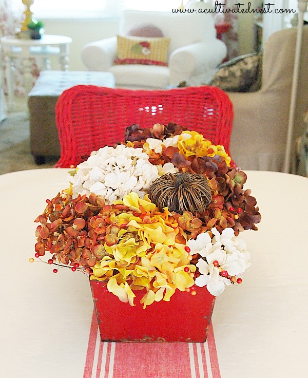 Simple Fall Hydrangea Centerpiece & Printable - A Cultivated Nest