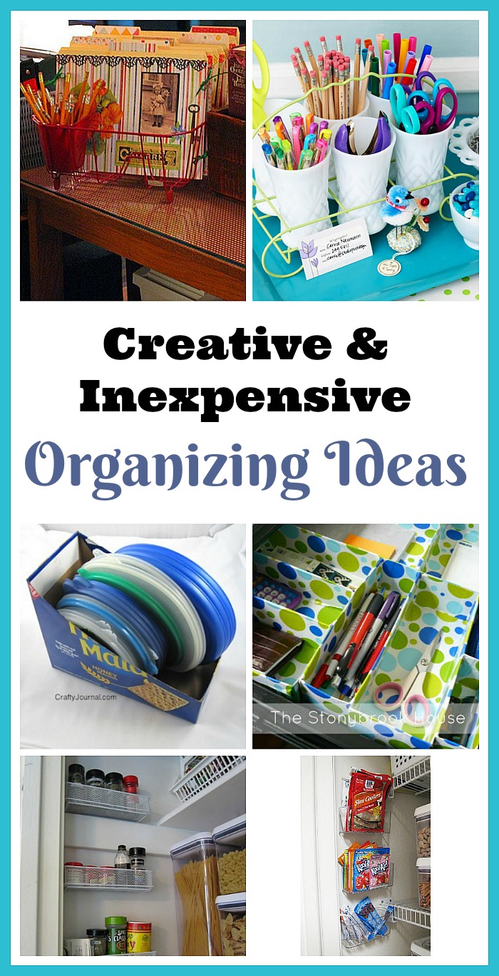 Creative & Inexpensive Organizing Ideas - You'll be amazed at what you can repurpose to organize your home instead of spending tons of money! For some clever frugal organizing ideas, check out these genius DIY organization solutions! | #organizingTips #organization #organize #homeOrganization #ACultivatedNest