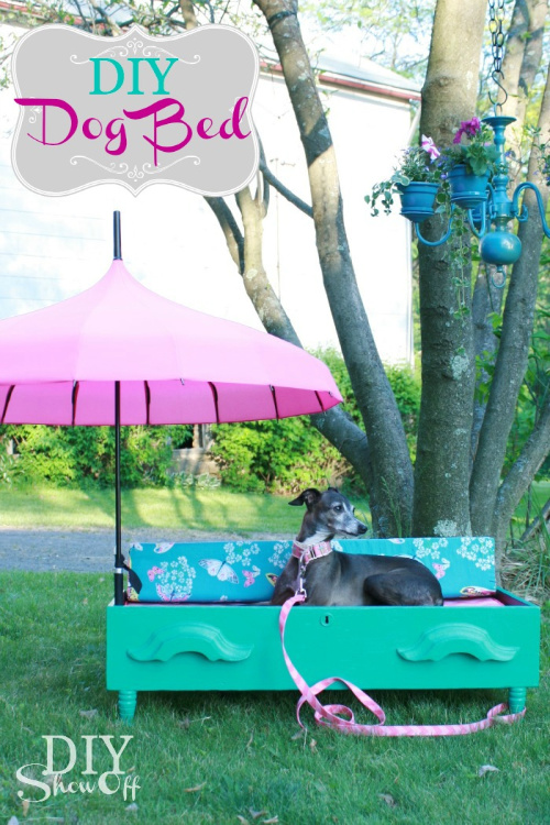 Upcycled Dresser DIY Pet Bed- If you have an old dresser, it could be turned into something new, useful, and beautiful! For inspiration, check out these 12 clever ways to repurpose an old dresser! | DIY furniture makeover, upcycle a dresser, #repurpose #upcycle #furniture #DIYProject #ACultivatedNest