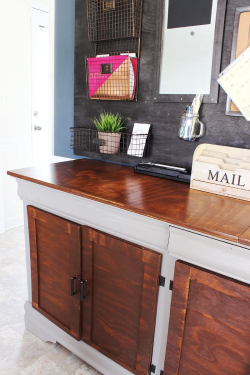 Buffet from Repurposed Dresser- If you have an old dresser, it could be turned into something new, useful, and beautiful! For inspiration, check out these 12 clever ways to repurpose an old dresser! | DIY furniture makeover, upcycle a dresser, #repurpose #upcycle #furniture #DIYProject #ACultivatedNest