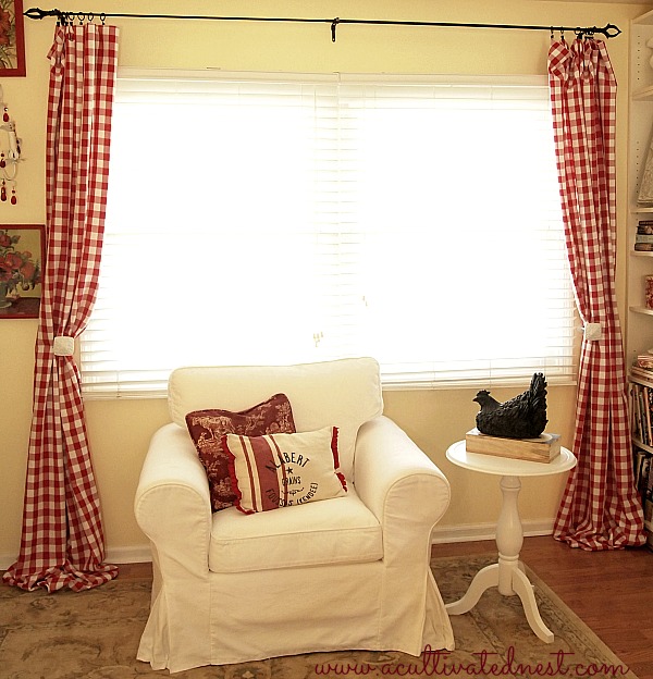 Red Buffalo Check Living Room Curtains