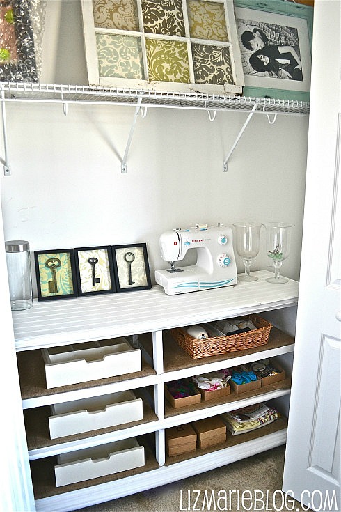 Repurposed Dresser Closet Storage- If you have an old dresser, it could be turned into something new, useful, and beautiful! For inspiration, check out these 12 clever ways to repurpose an old dresser! | DIY furniture makeover, upcycle a dresser, #repurpose #upcycle #furniture #DIYProject #ACultivatedNest