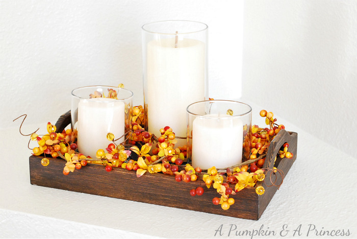 DIY Thanksgiving Candle Displays- Make your Thanksgiving table or buffet more festive on a budget with these 15 gorgeous DIY Thanksgiving candle display ideas! | #Thanksgiving #diyCandles #DIY #ThanksgivingCrafts #ACultivatedNest