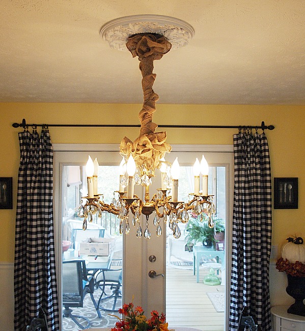 Dining Room Decorating Autumn Changes, Chain Cover For Chandelier