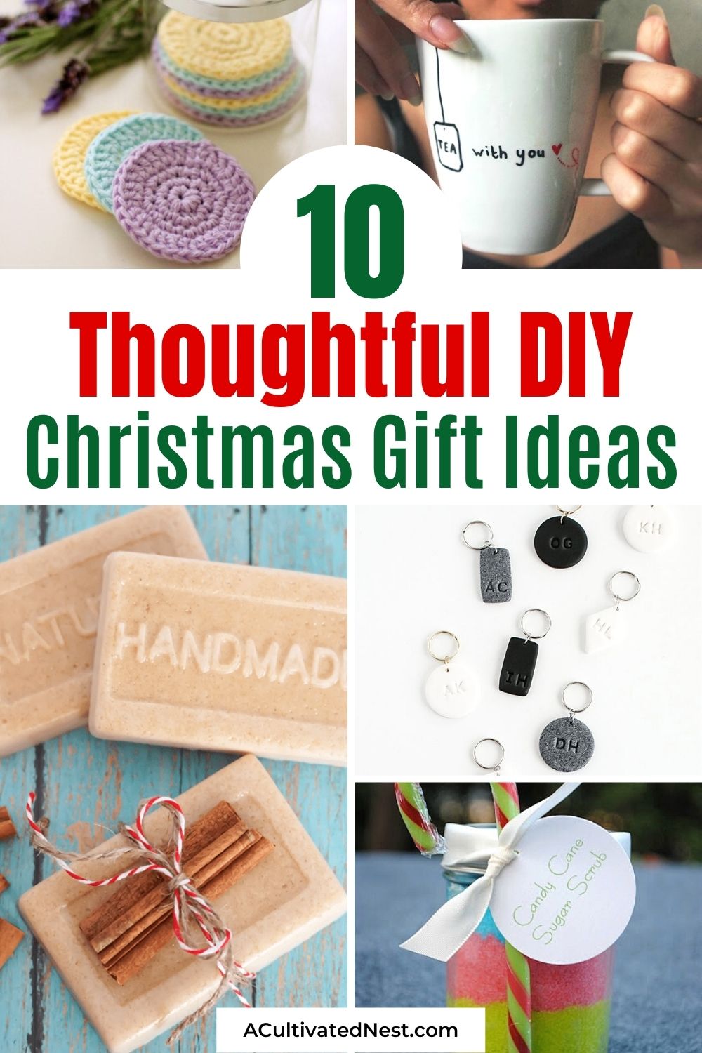 Homemade Christmas Gifts You Can Make- This holiday season, give some thoughtful and budget-friendly gifts by making your own homemade Christmas gifts! | #diyGift #homemadeGift #handmadeGifts #ChristmasGiftIdeas #ACultivatedNest