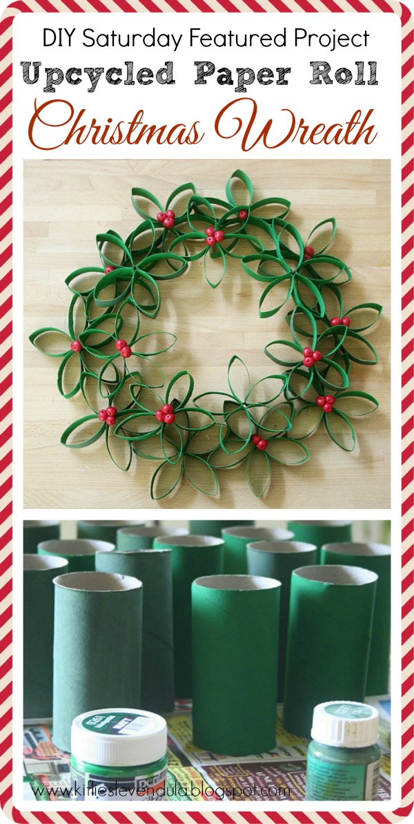 DIY Saturday Featured Project: Upcycled paper roll Christmas wreath