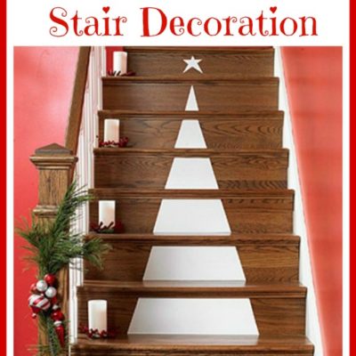 DIY Christmas Tree Stair Decoration