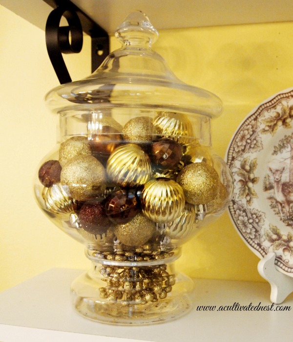 Bronze and Gold Christmas Decorations - A Cultivated Nest