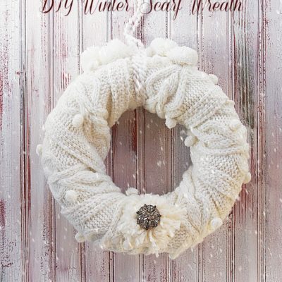 Easy DIY Winter Scarf Wreath