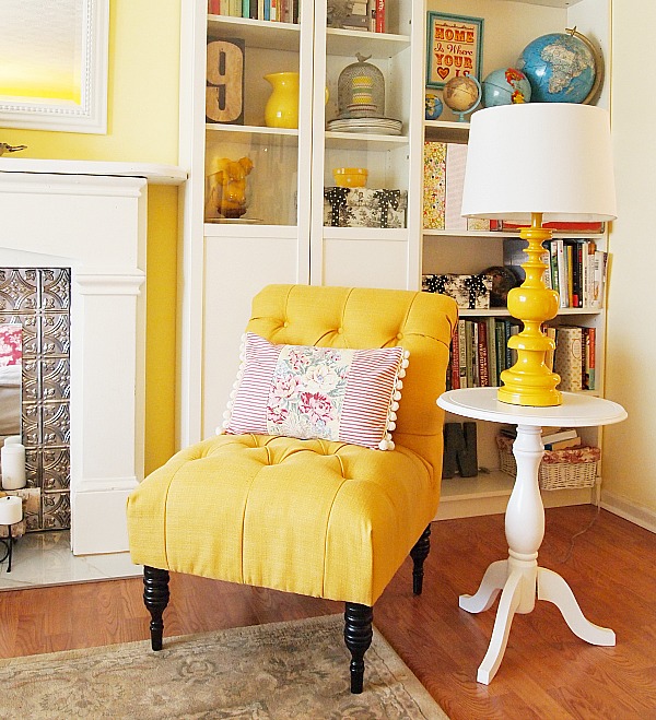 Yellow statement online chair