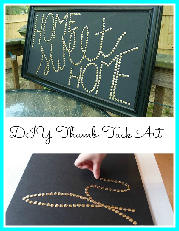 Thumb Tack Wall Art - Easy Art Project