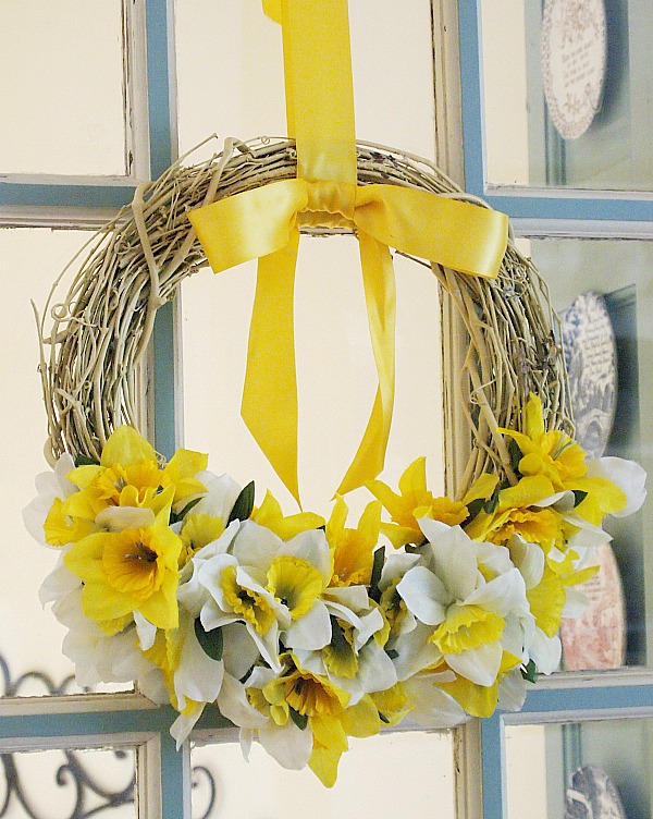 wreath dollar spring flowers diy easy tree daffodils wreaths daffodil different take around way