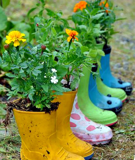 10 Lovable Rain Boot Planter Concepts- A Cultivated Nest - finishcoatllc