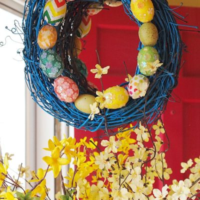 Spring Easter egg wreath