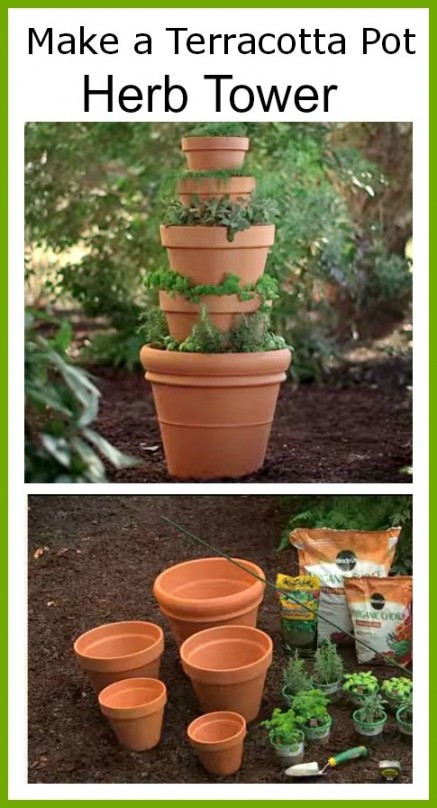 How to make a Terracotta Pot Herb Tower