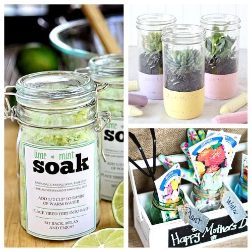 10 Pretty Mother's Day Gifts Using Jars- Forget the lines this year, these 10 Pretty Mother's Day Gifts Using Jars will warm mom's heart. They're easy to make, and are gifts she's sure to love! | Mother's Day gift ideas, #mothersDay #diyGifts #homemadeGifts #masonJarGifts #ACultivatedNest