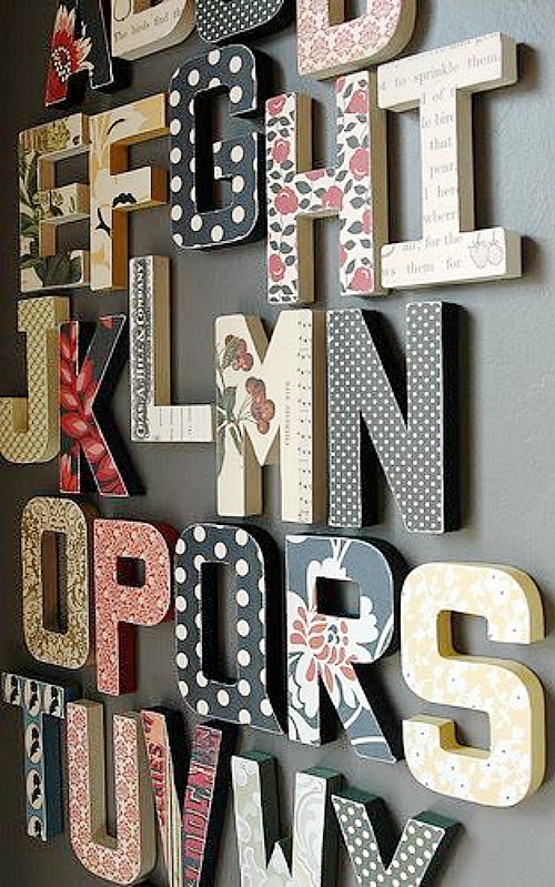 DIY ~ FIVE Easy Ways to Decorate Paper Mache Letters 