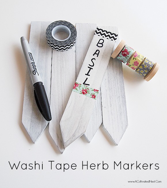 DIY Washi Tape Herb Markers for Your Container Herb Garden