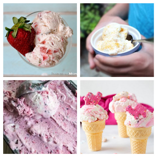 16 Mouth-Watering Ice Cream Recipes to Make from Scratch- Homemade ice cream is so much tastier than commercial ice cream! Here are some delicious homemade ice cream recipes for you to try this summer, many of which don't require an ice cream maker! | #recipes #desserts #homemadeIceCream #dessertRecipes #ACultivatedNest