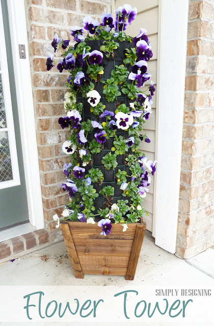 15 Amazing Flower Towers or Tipsy Pot Planters Ideas- These DIY flower towers and tipsy pot planters are stunning ways to add vertical interest to your garden, porch, or front entry! | #tipsyPot #flowerTower #DIY #gardening #ACultivatedNest