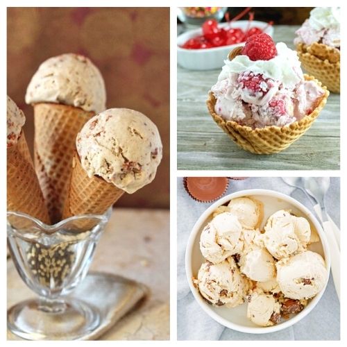 16 Mouth-Watering Homemade Ice Cream Recipes- Homemade ice cream is so much tastier than commercial ice cream! Here are some delicious homemade ice cream recipes for you to try this summer, many of which don't require an ice cream maker! | #recipes #desserts #homemadeIceCream #dessertRecipes #ACultivatedNest