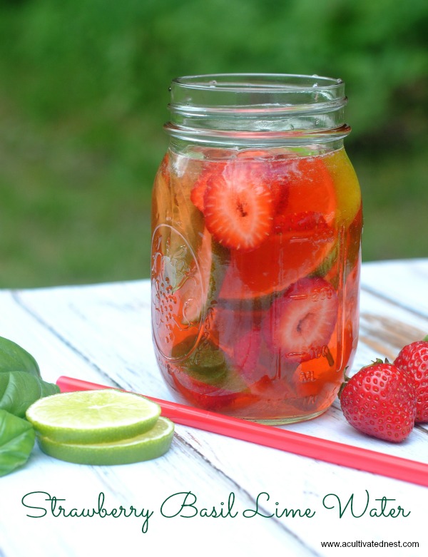 Refreshing Strawberry Lime Basil Infused Water - A Cultivated Nest