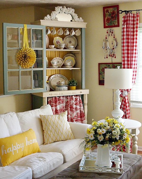 Happy Yellow Living Room Decor - A Cultivated Nest