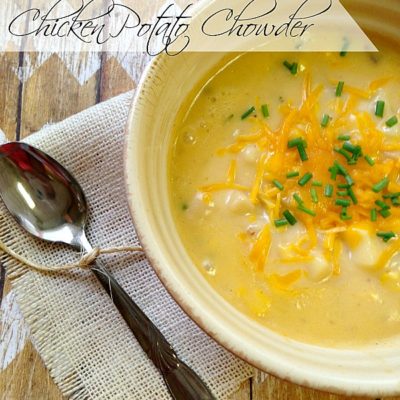 Yummy frugal fall meal - chicken and potato chowder