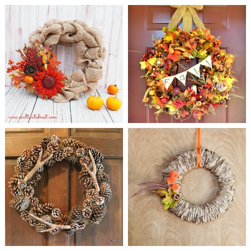 25 Festive DIY Fall Wreaths- Fun Autumn Wreath Crafts- A Cultivated Nest