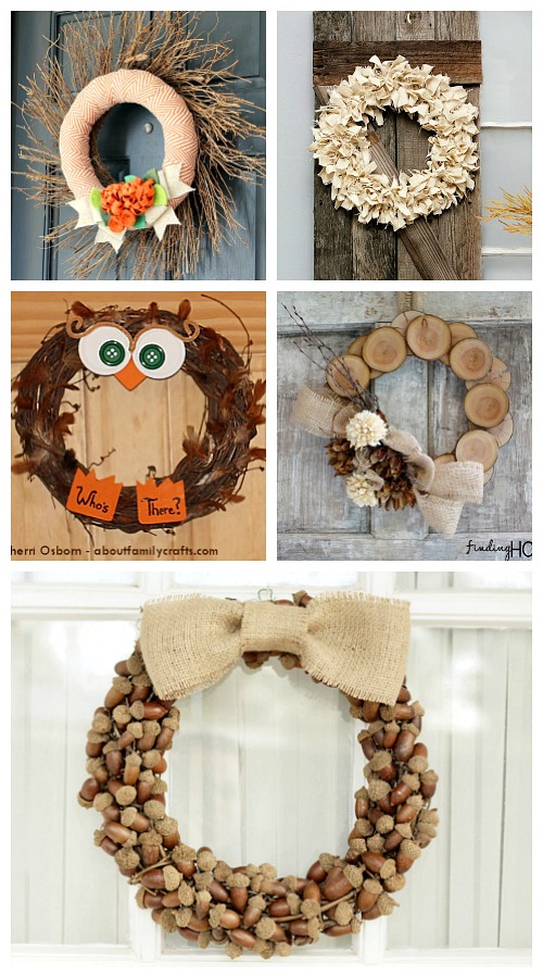 25 Festive Fall Wreath DIYs- A fun way to decor your home for fall on a budget is to make one of these gorgeous DIY fall wreaths! There are so many cute ways you can style your homemade fall wreath! | how to make a wreath, fall-themed wreath, frugal fall wreath, inexpensive fall wreath, DIY fall home decor, #DIY #wreathDIY #fallDecor #diyProject #ACultivatedNest