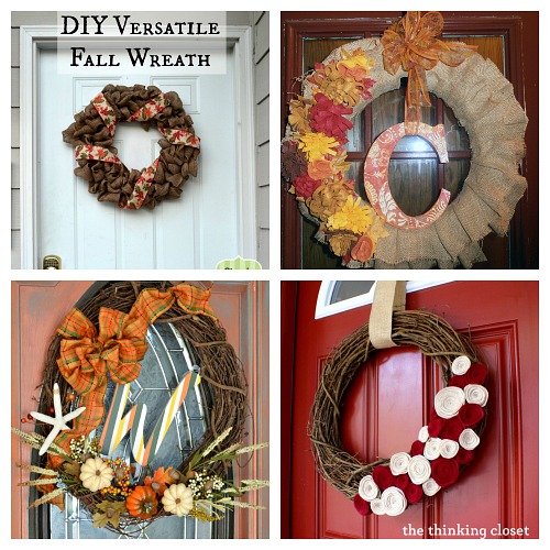 25 Festive Homemade Fall Wreaths- A fun way to decor your home for fall on a budget is to make one of these gorgeous DIY fall wreaths! There are so many cute ways you can style your homemade fall wreath! | how to make a wreath, fall-themed wreath, frugal fall wreath, inexpensive fall wreath, DIY fall home decor, #DIY #wreathDIY #fallDecor #diyProject #ACultivatedNest