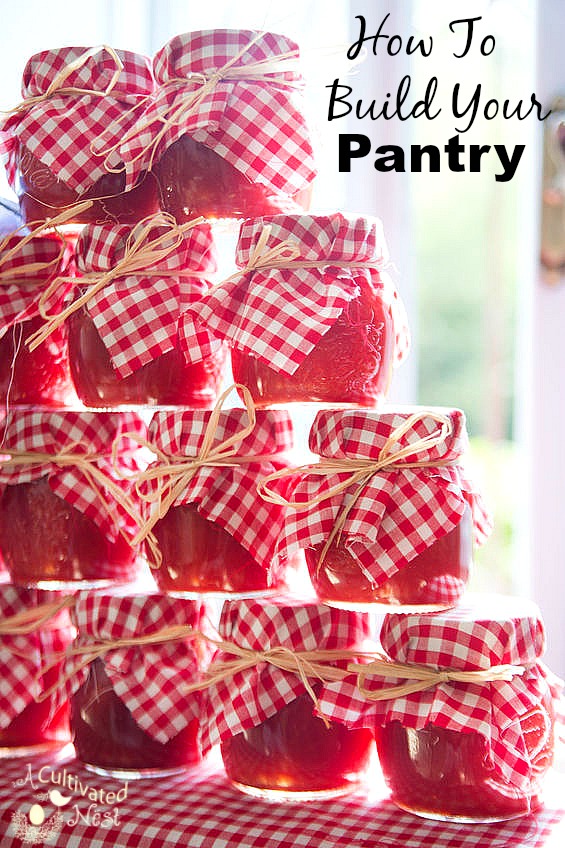 How To Have A Well Stocked Pantry- Having a well stocked pantry helps keep your grocery costs down and helps you be prepared for emergencies! Here's how to build a frugal pantry stockpile! | how to fill a pantry on a budget, why you need a well-stocked pantry, frugal ways to stockpile food for emergencies, reduce your grocery budget, #frugalLiving #saveMoney #ACultivatedNest