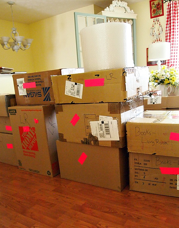 color coded packing boxes