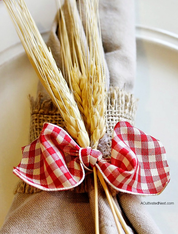 DIY fall napkin ring tutorial