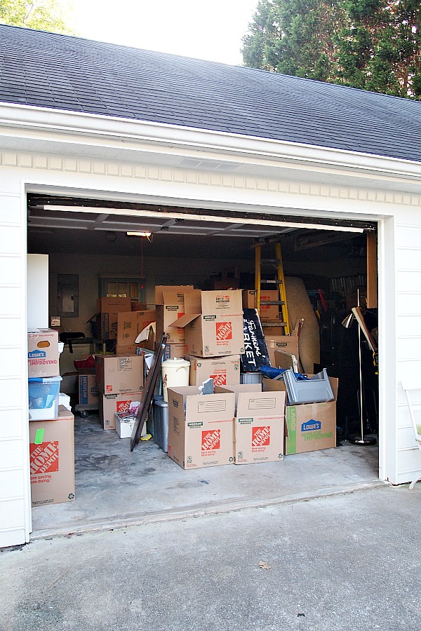 garage full of boxes