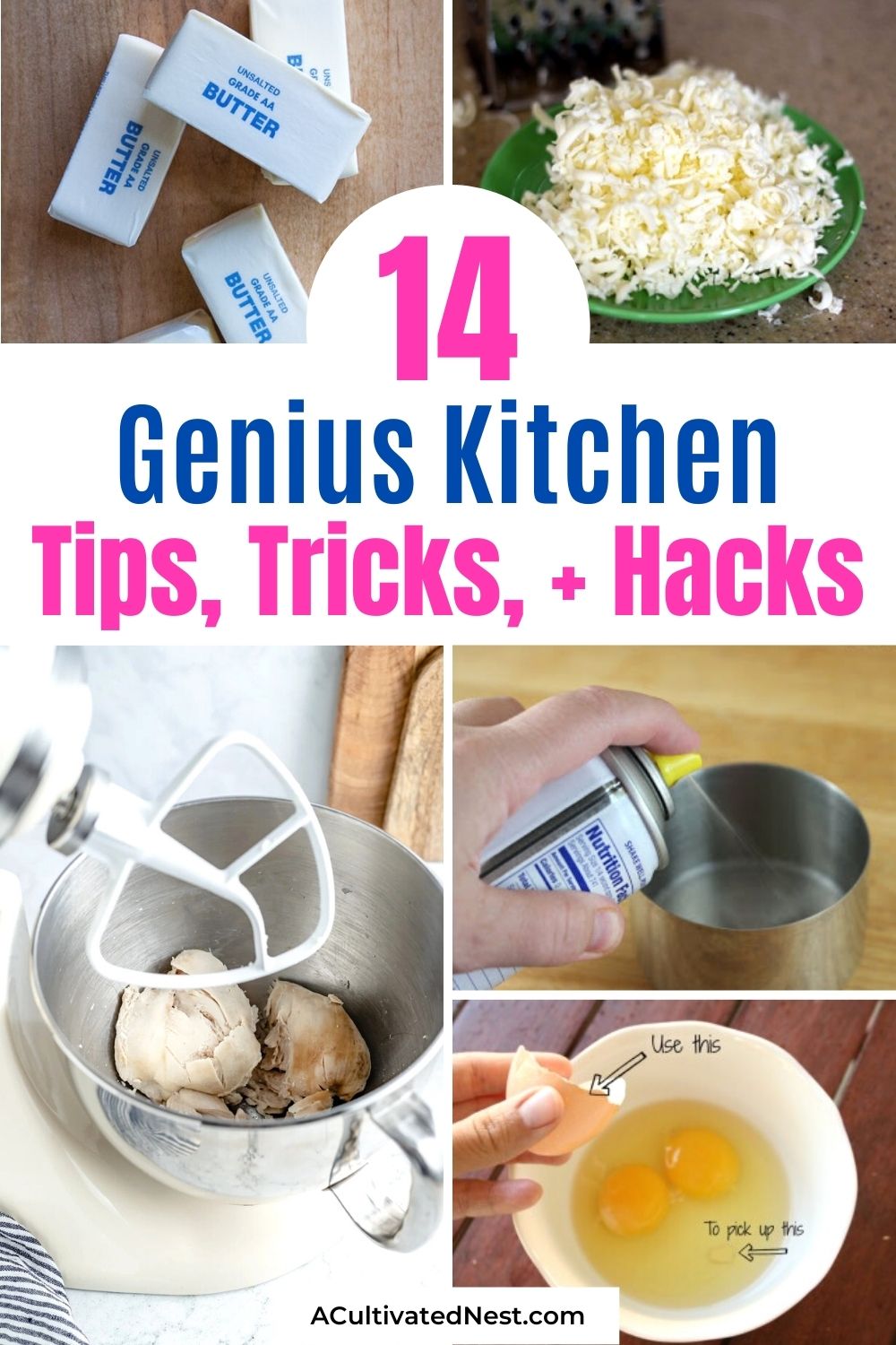 14 Clever Kitchen Tips You Need to Know- Check out these super helpful kitchen tips, tricks, and hacks to help you spend less time in the kitchen! They're so easy to do! | #kitchenTips #kitchenTricks #kitchenHacks #cookingTIps #ACultivatedNest