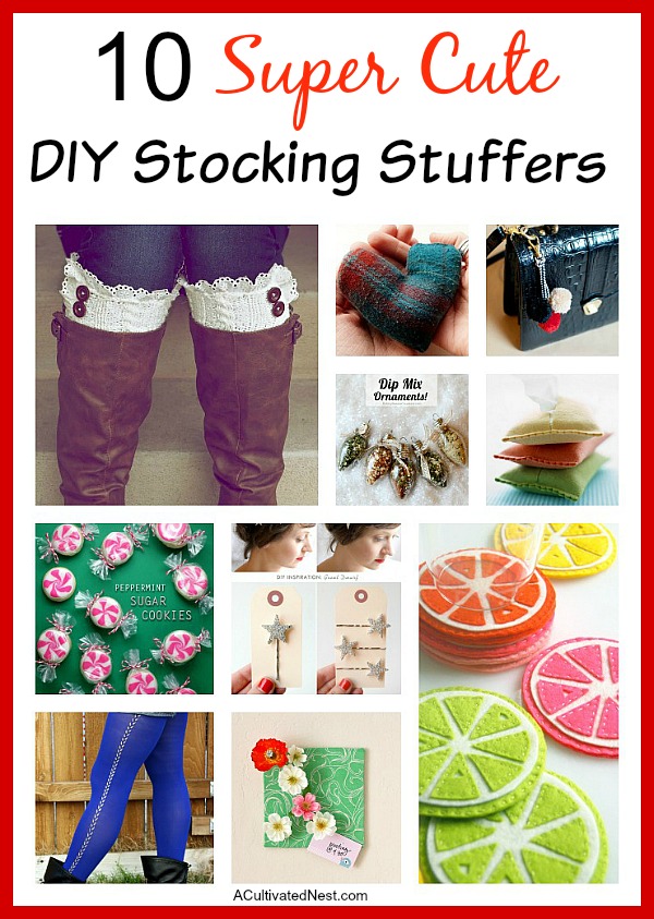 10 Super Cute DIY Stocking Stuffer Ideas- If you want to make some stocking stuffers this year, you'll like these 10 super cute ideas for DIY stocking stuffers! | craft, Christmas DIY, homemade, DIY gift, DIY Christmas present