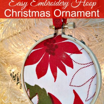 Easy to make Christmas ornament! DIY embroiderhoop Christmas Ornament