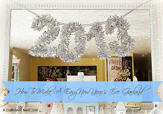 7 Festive and Frugal Ways to Decorate for New Year's Eve - How to make a New Year's Eve banner