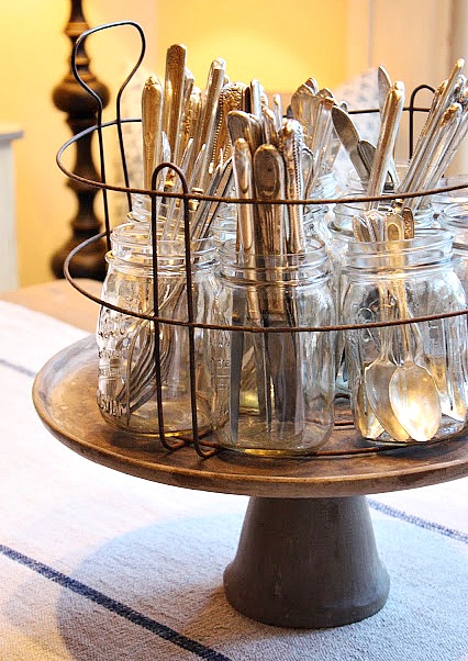 14 Home Organizing Ideas Using Jars- Organizing with jars is an easy way to get your home organized on a budget! Check out all the clever storage solutions you can create with jars! | #organizing #homeOrganization #organization #storageSolutions #ACultivatedNest