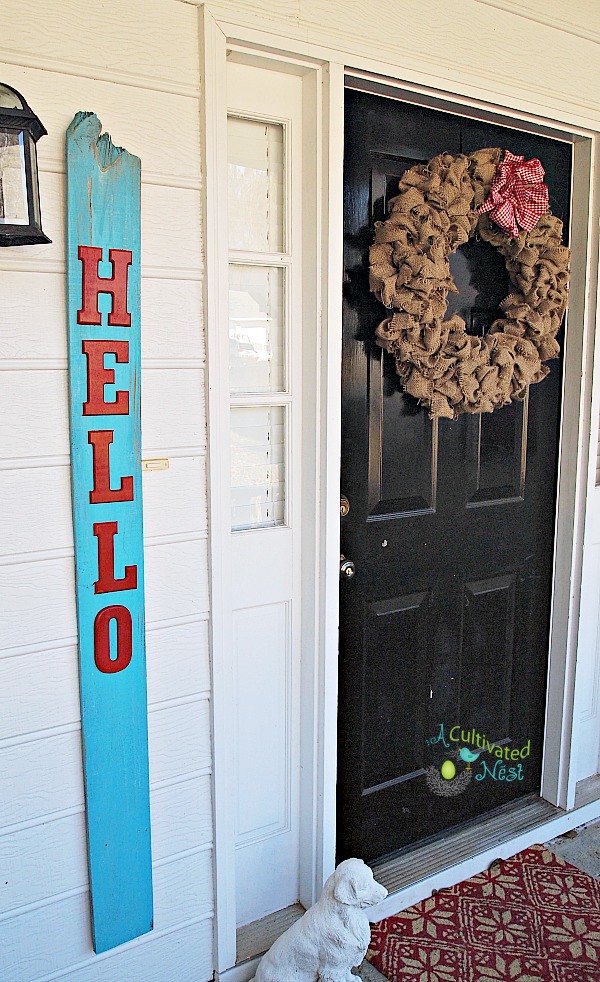 DIY Reclaimed Wood "Hello" Sign