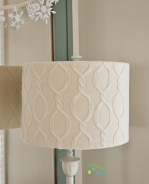 DIY sweater lampshade tutorial