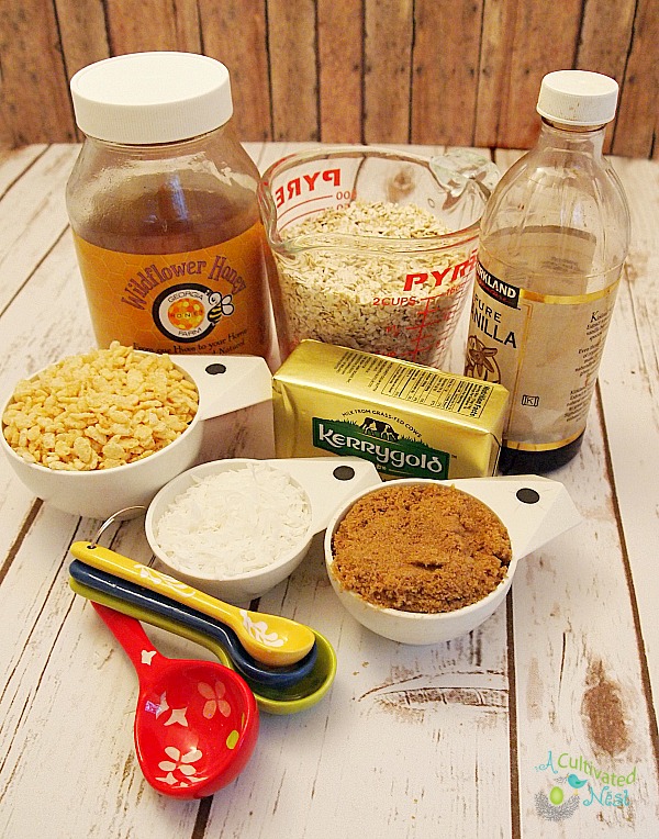 Ingredients needed to make no-bake granola bar can be found in your pantry.