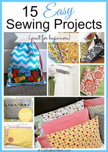 20 More Easy Sewing Projects for Beginners- A Cultivated Nest