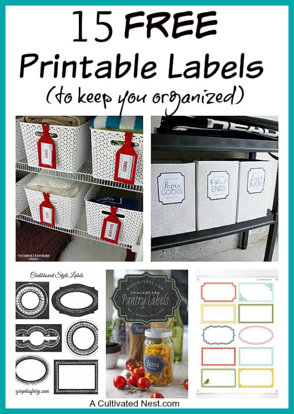 20 Free Printable Labels For Organizing A Cultivated Nest